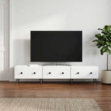 TV Cabinet with Drawer White 147 x 34.5 x 30 cm Engineered Wood