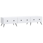 TV Cabinet with Drawer White 147 x 34.5 x 30 cm Engineered Wood