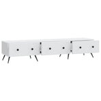 TV Cabinet with Drawer White 147 x 34.5 x 30 cm Engineered Wood