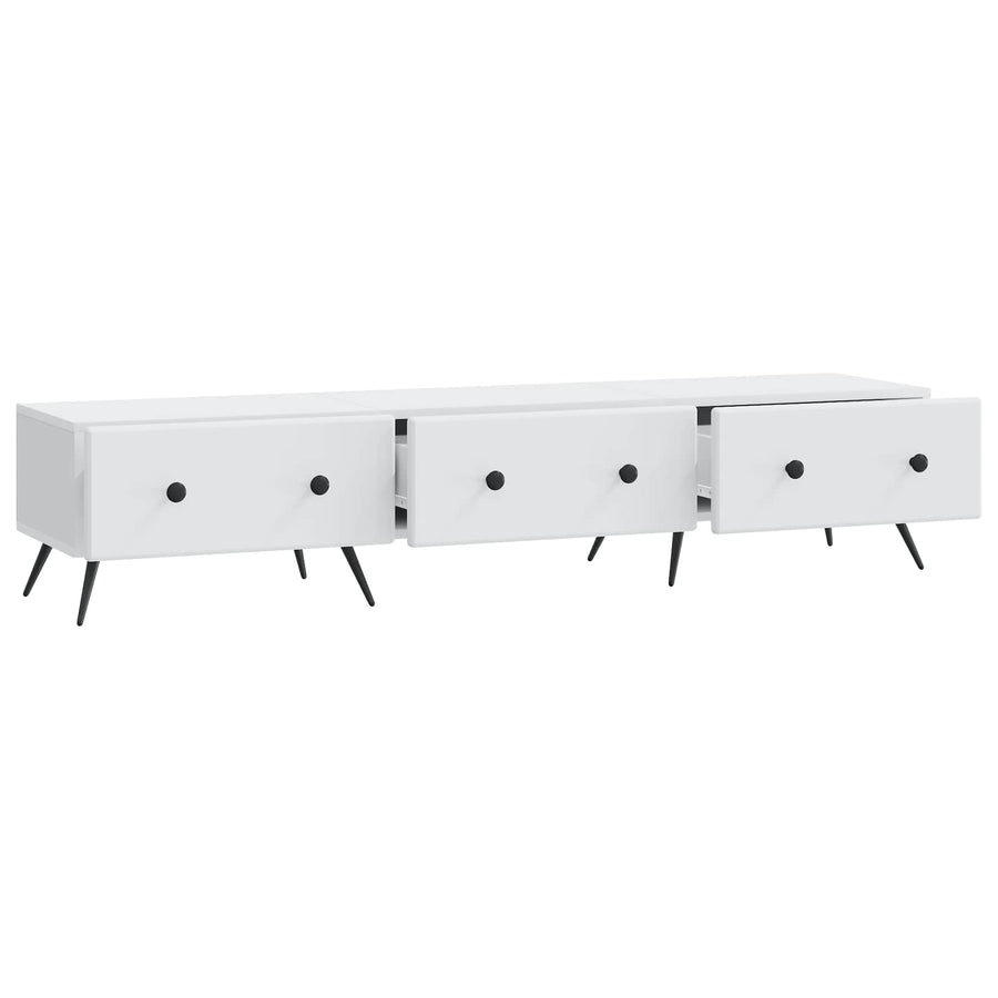 TV Cabinet with Drawer White 147 x 34.5 x 30 cm Engineered Wood