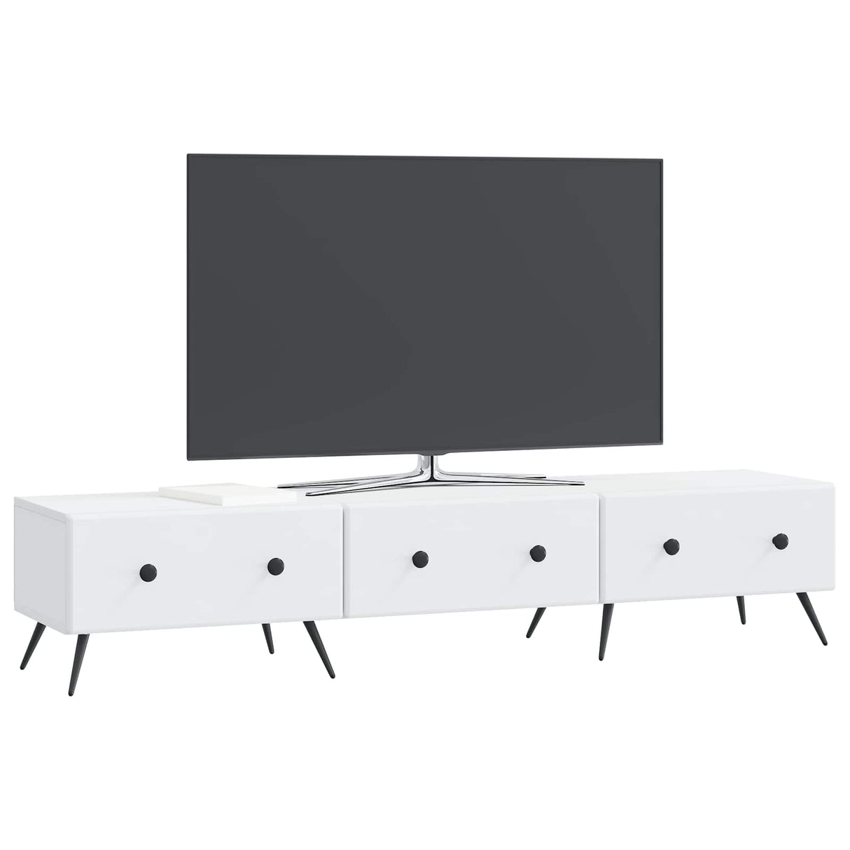 TV Cabinet with Drawer White 147 x 34.5 x 30 cm Engineered Wood