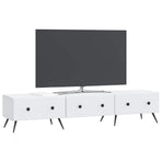 TV Cabinet with Drawer White 147 x 34.5 x 30 cm Engineered Wood