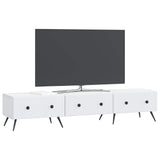 TV Cabinet with Drawer White 147 x 34.5 x 30 cm Engineered Wood - Side View