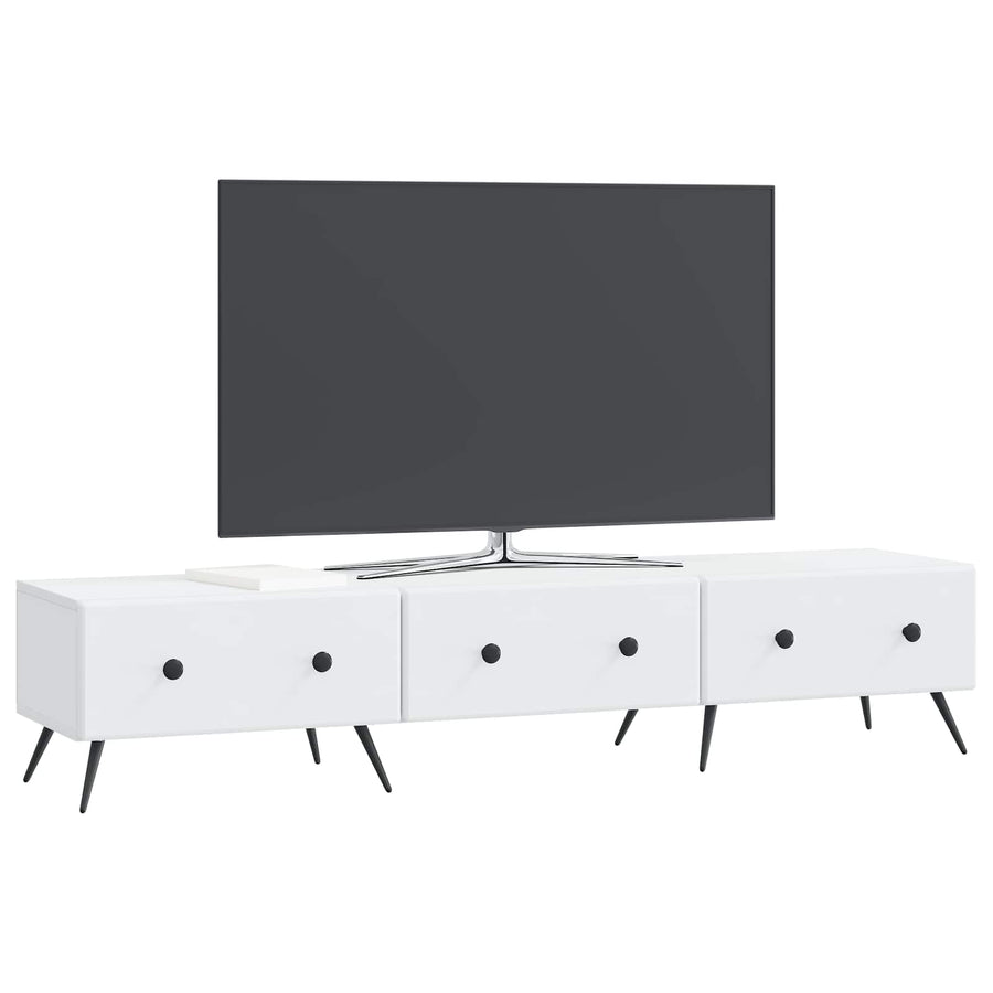 TV Cabinet with Drawer White 147 x 34.5 x 30 cm Engineered Wood
