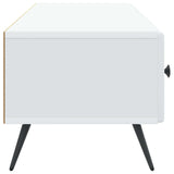 TV Cabinet with Drawer White 147 x 34.5 x 30 cm Engineered Wood - Close-Up Angle