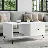Coffee Table White 90 x 50 x 40 cm Engineered Wood
