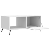 Coffee Table White 90 x 50 x 40 cm Engineered Wood - Top-Down View
