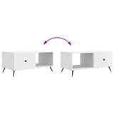 Coffee Table White 90 x 50 x 40 cm Engineered Wood - Extra Image