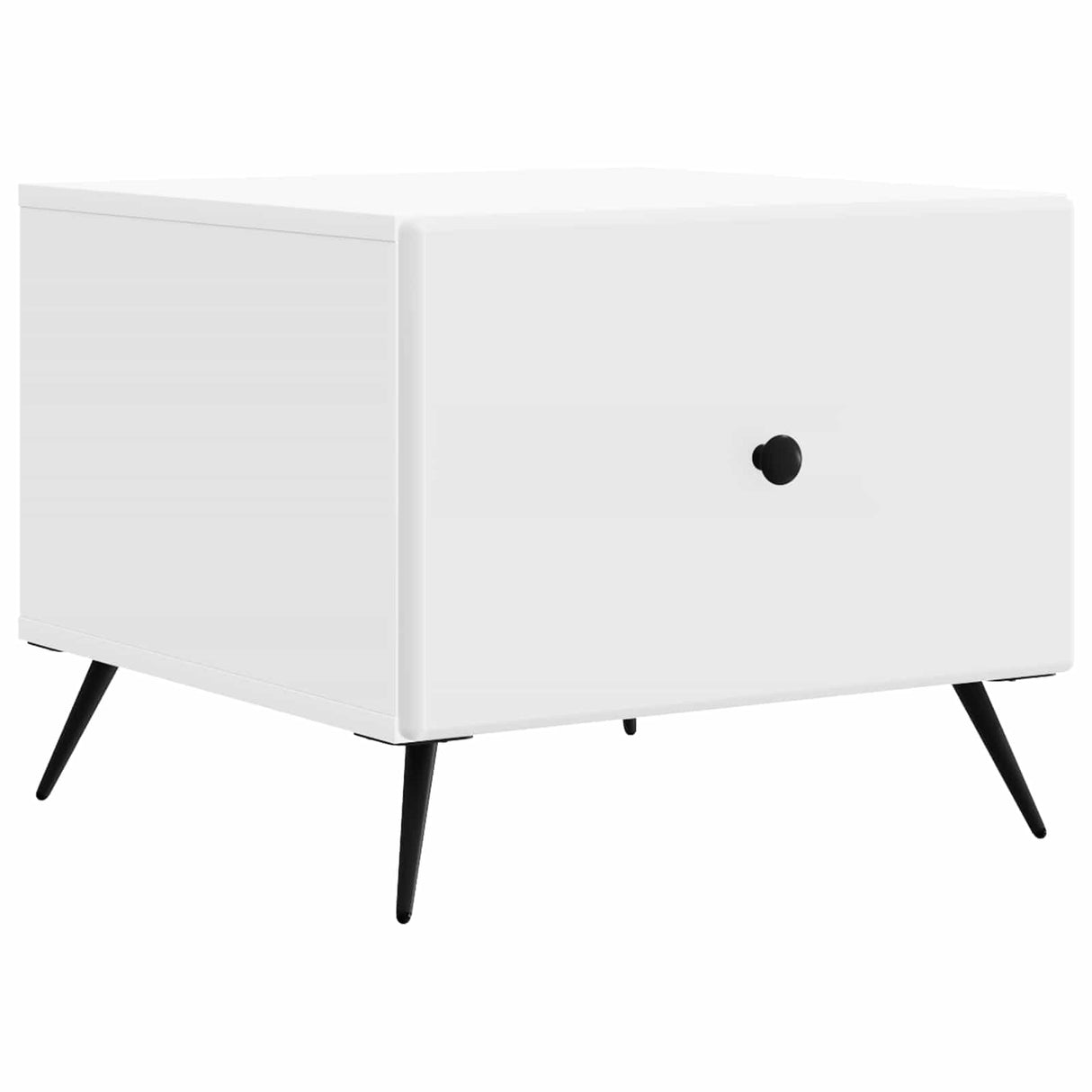 Coffee Table with Drawer White 49 x 50 x 40 cm Engineered Wood