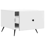 Coffee Table with Drawer White 49 x 50 x 40 cm Engineered Wood - Top-Down View