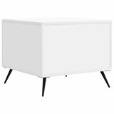 Coffee Table with Drawer White 49 x 50 x 40 cm Engineered Wood - Close-Up Angle