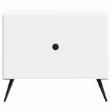 Coffee Table with Drawer White 49 x 50 x 40 cm Engineered Wood - 45-Degree Angle
