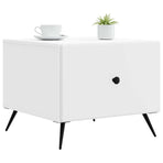 Coffee Table with Drawer White 49 x 50 x 40 cm Engineered Wood