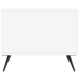 Coffee Table with Drawer White 49 x 50 x 40 cm Engineered Wood