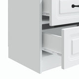 Bedside Cabinet White 43 x 34.5 x 44.5 cm Engineered Wood