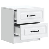 Bedside Cabinet White 43 x 34.5 x 44.5 cm Engineered Wood