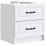 Bedside Cabinet White 43 x 34.5 x 44.5 cm Engineered Wood