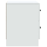 Bedside Cabinet White 43 x 34.5 x 44.5 cm Engineered Wood