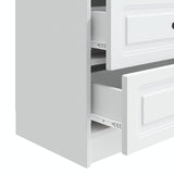 Bedside Cabinet White 62 x 34.5 x 44.5 cm Engineered Wood - Extra Image