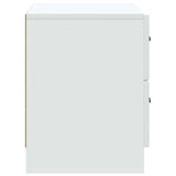 Bedside Cabinet White 62 x 34.5 x 44.5 cm Engineered Wood - Rear View