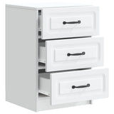 Bedside Cabinet White 43 x 41 x 63.5 cm Engineered Wood - Top-Down View