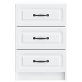 Bedside Cabinet White 43 x 41 x 63.5 cm Engineered Wood