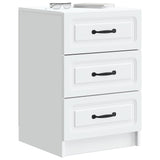 Bedside Cabinet White 43 x 41 x 63.5 cm Engineered Wood