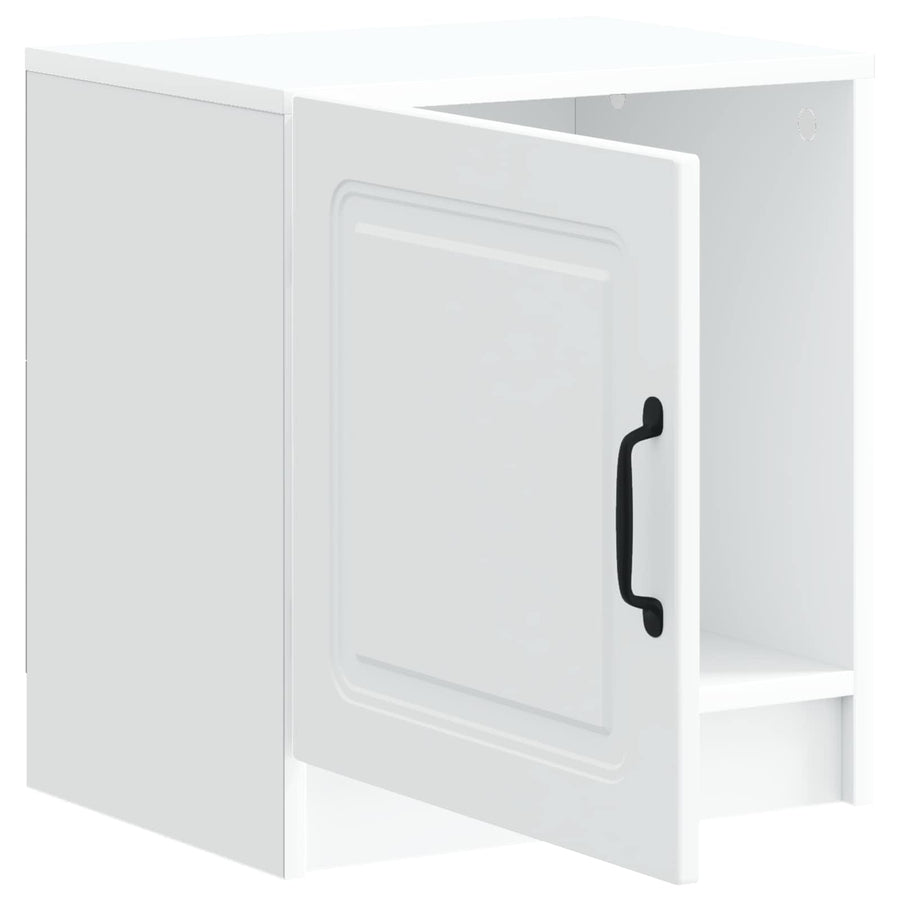 Bedside Cabinet White 43 x 34.5 x 47 cm Engineered Wood