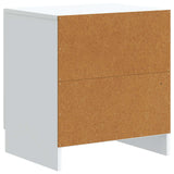 Bedside Cabinet White 43 x 34.5 x 47 cm Engineered Wood - Close-Up Angle
