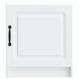 Bedside Cabinet White 43 x 34.5 x 47 cm Engineered Wood - 45-Degree Angle