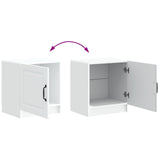 Bedside Cabinet White 43 x 34.5 x 47 cm Engineered Wood