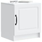 Bedside Cabinet White 43 x 34.5 x 47 cm Engineered Wood