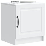 Bedside Cabinet White 43 x 34.5 x 47 cm Engineered Wood - Side View