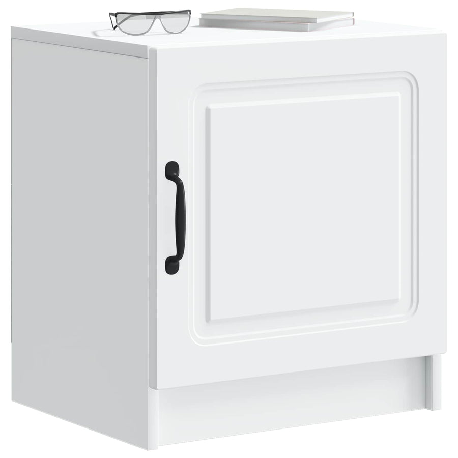 Bedside Cabinet White 43 x 34.5 x 47 cm Engineered Wood