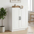 Sideboard White 66 x 34.5 x 87 cm Engineered Wood