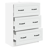 Drawer Cabinet White 66 x 34.5 x 87 cm Engineered Wood