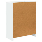 Drawer Cabinet White 66 x 34.5 x 87 cm Engineered Wood - Low Angle