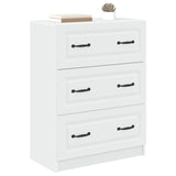 Drawer Cabinet White 66 x 34.5 x 87 cm Engineered Wood - Side View