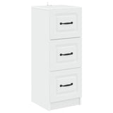 Drawer Cabinet White 33 x 34.5 x 87 cm Engineered Wood - Front View
