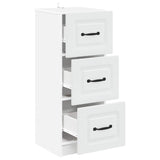 Drawer Cabinet White 33 x 34.5 x 87 cm Engineered Wood - 45-Degree Angle