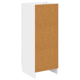 Drawer Cabinet White 33 x 34.5 x 87 cm Engineered Wood - Low Angle