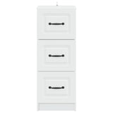 Drawer Cabinet White 33 x 34.5 x 87 cm Engineered Wood