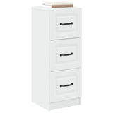 Drawer Cabinet White 33 x 34.5 x 87 cm Engineered Wood - Side View