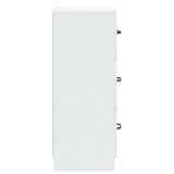 Drawer Cabinet White 33 x 34.5 x 87 cm Engineered Wood - Close-Up Angle