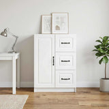 Sideboard with Drawer White 66 x 34.5 x 87 cm Engineered Wood