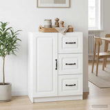 Sideboard with Drawer White 66 x 34.5 x 87 cm Engineered Wood - Top-Down View