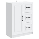 Sideboard with Drawer White 66 x 34.5 x 87 cm Engineered Wood - Front View