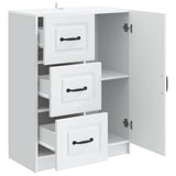 Sideboard with Drawer White 66 x 34.5 x 87 cm Engineered Wood - 45-Degree Angle
