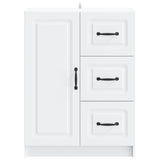 Sideboard with Drawer White 66 x 34.5 x 87 cm Engineered Wood - Rear View