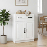 Sideboard with Drawer White 66 x 34.5 x 87 cm Engineered Wood